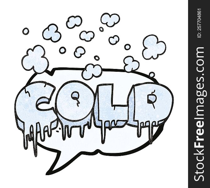 Texture Speech Bubble Cartoon Cold Text Symbol