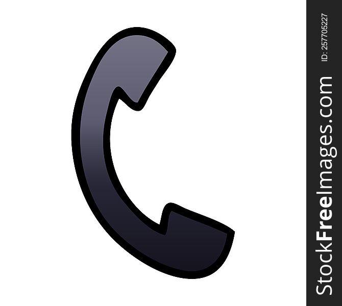 gradient shaded cartoon of a phone