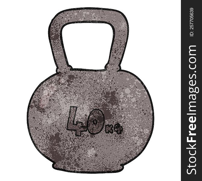 textured cartoon 40kg kettle bell weight