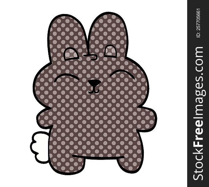 Cartoon Doodle Grey Rabbit