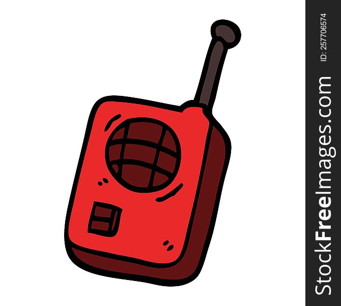 Cartoon Doodle Walkie Talkie