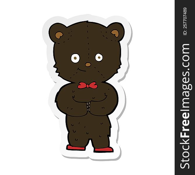sticker of a cartoon cute little bear