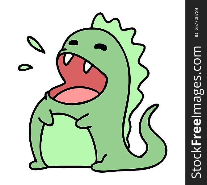 cartoon of a happy dinosaur