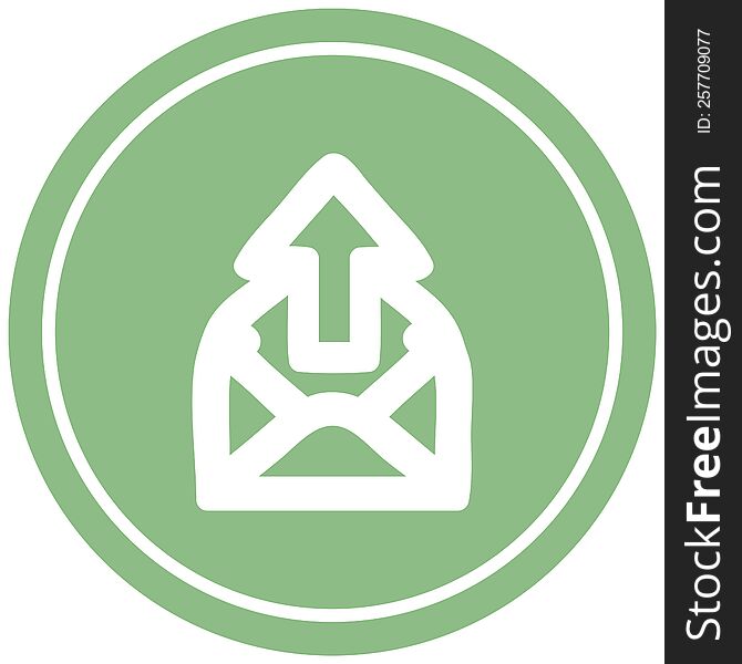 send email circular icon symbol