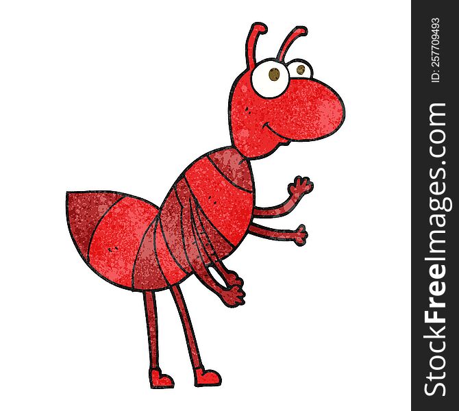 textured cartoon ant