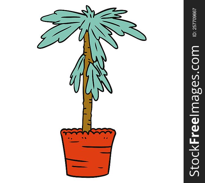 cartoon doodle of a house plant