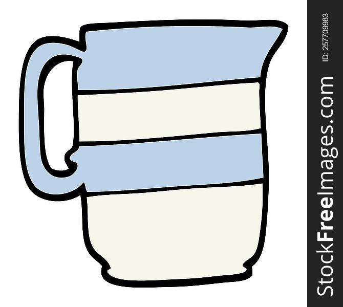 hand drawn doodle style cartoon milk jug