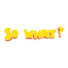 Flat Color Illustration Of A Cartoon So What Symbol Stock Photo