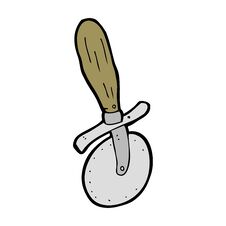 Free Cartoon Pizza Cutter Stock Photography - 257712822