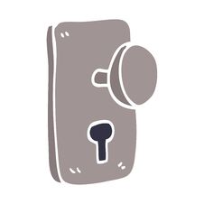 Free Cartoon Doodle Door Handle Stock Photo - 257716750