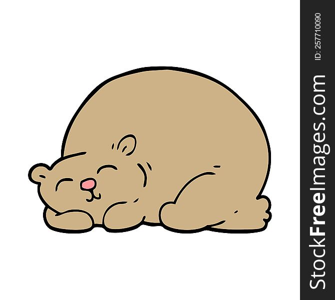 cartoon doodle content bear sleeping