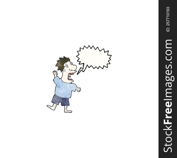 cartoon shrieking man cartoon