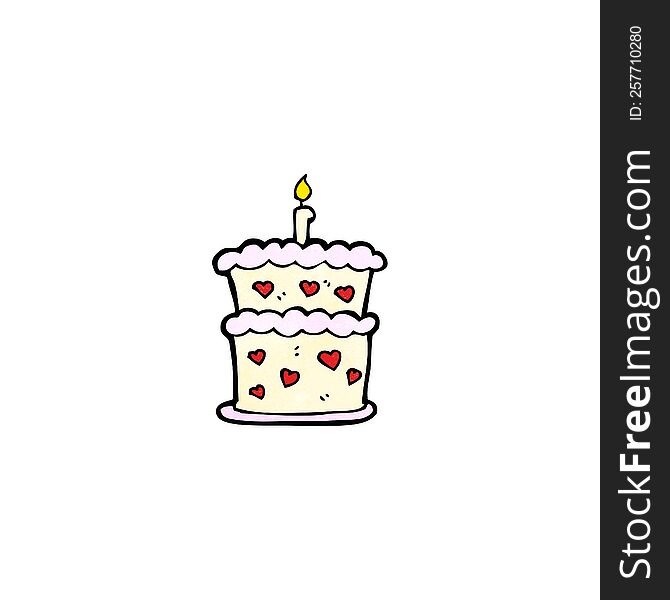 cartoon birthday cake