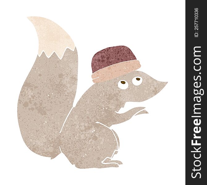 cartoon squirrel wearing hat