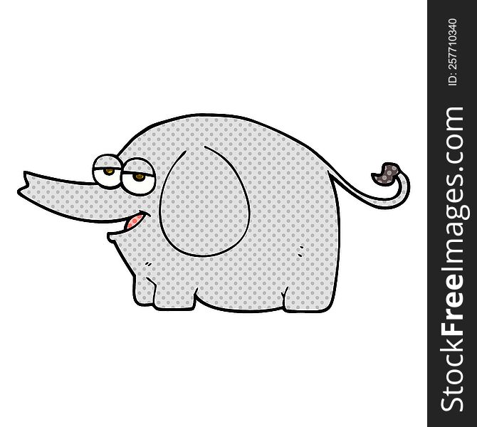 freehand drawn cartoon elephant squirting water