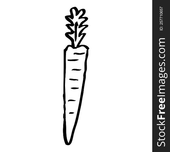 line drawing cartoon yellow carrot