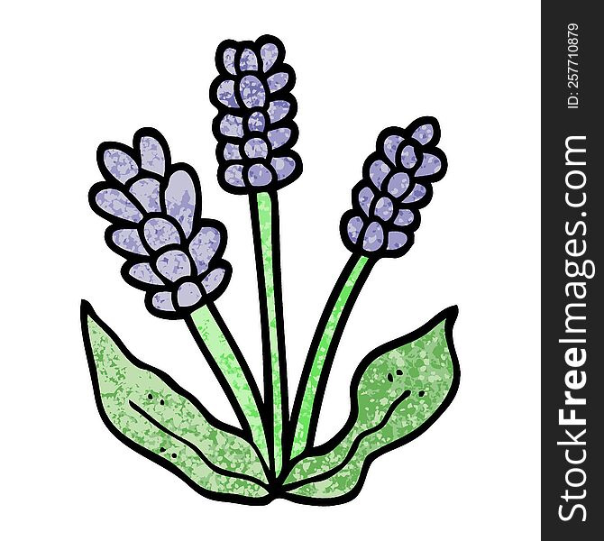 grunge textured illustration cartoon lavender