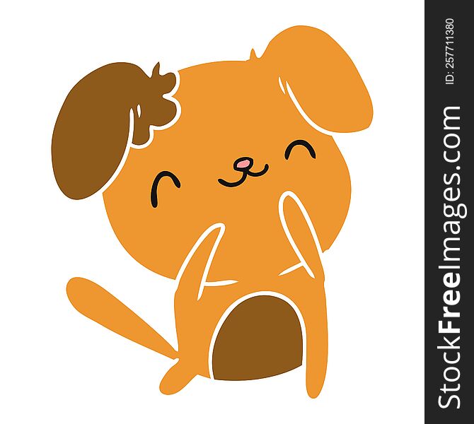 cartoon illustration kawaii of a cute dog. cartoon illustration kawaii of a cute dog