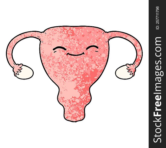 cartoon uterus. cartoon uterus