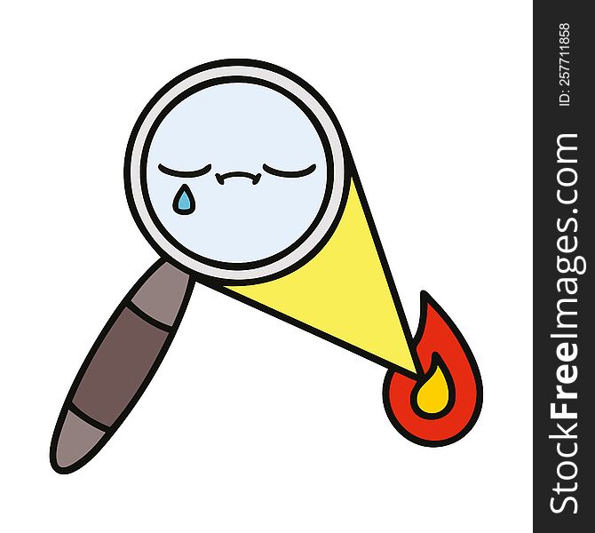 cute cartoon of a magnifying glass