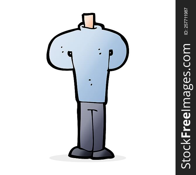 Cartoon Body Standing Still  (mix And Match Cartoons Or Add Own Photos