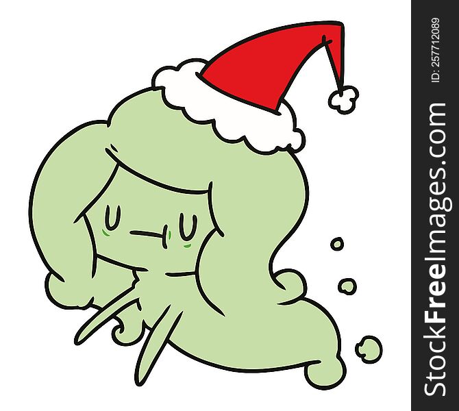 Christmas Cartoon Of Kawaii Ghost