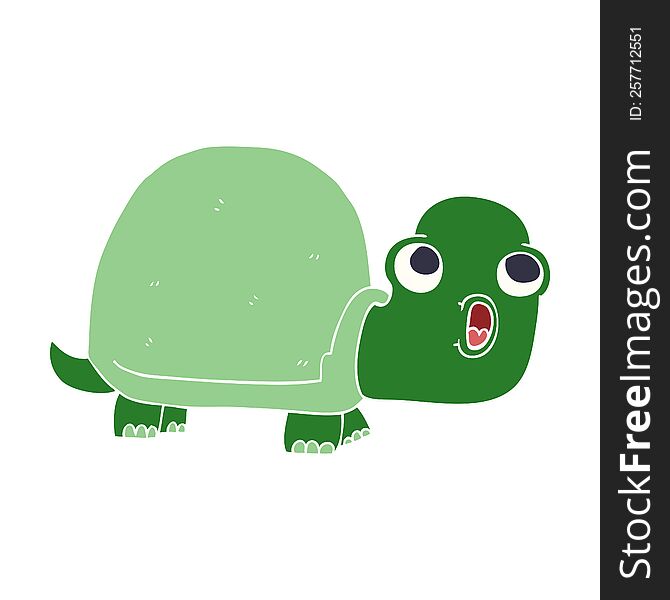 cartoon doodle shocked turtle
