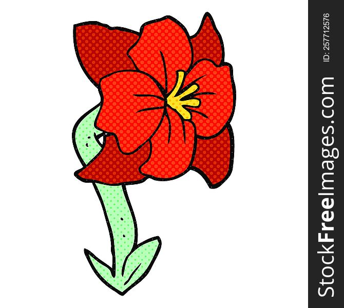 freehand drawn cartoon flower