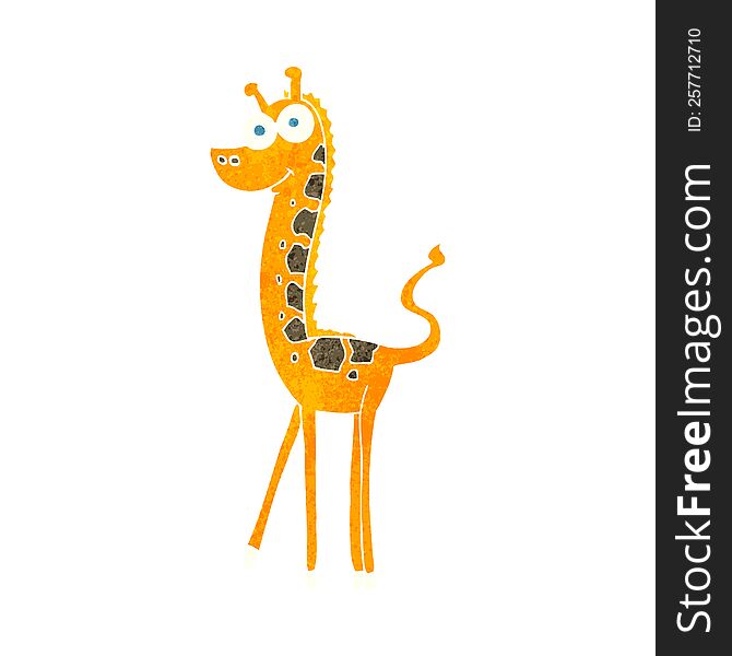 retro cartoon giraffe