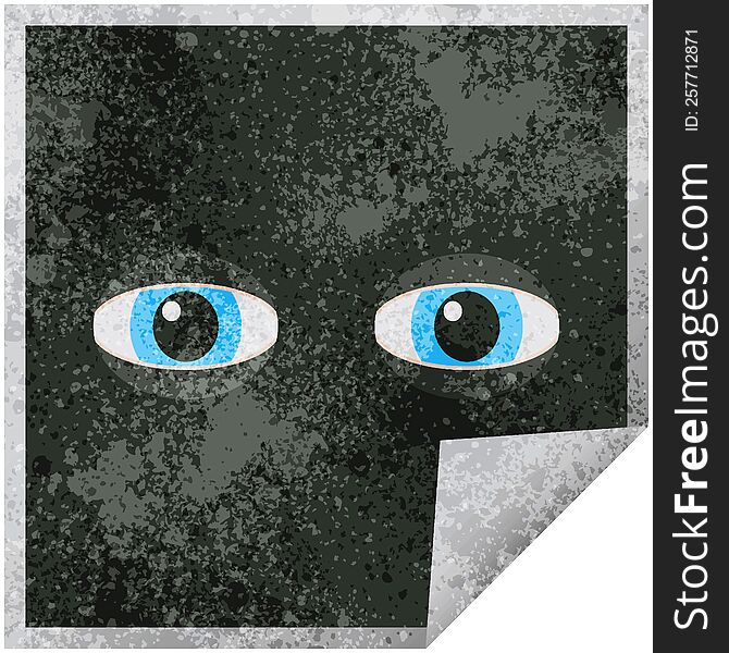 Staring Eyes Graphic Square Sticker