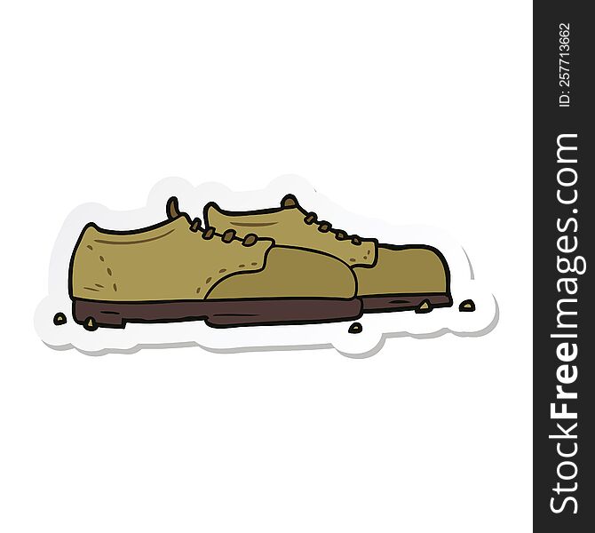 sticker of a cartoon shoes