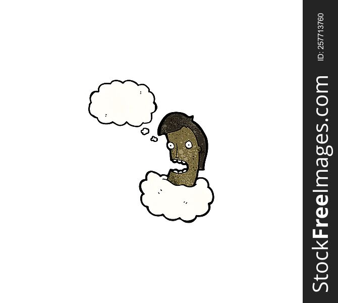 head in clouds cartoon