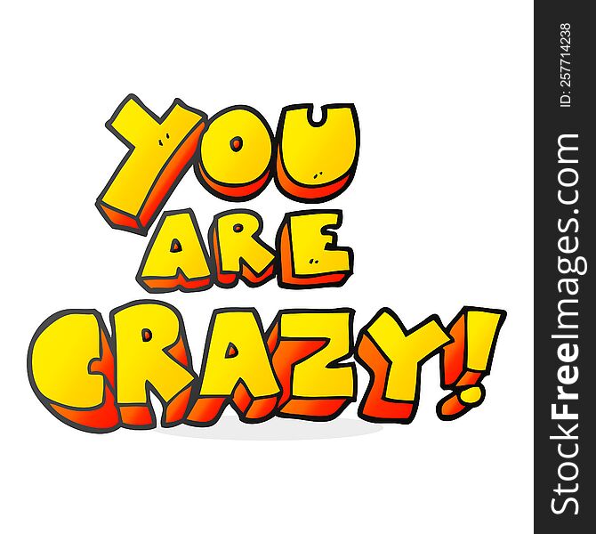 you are crazy cartoon symbol