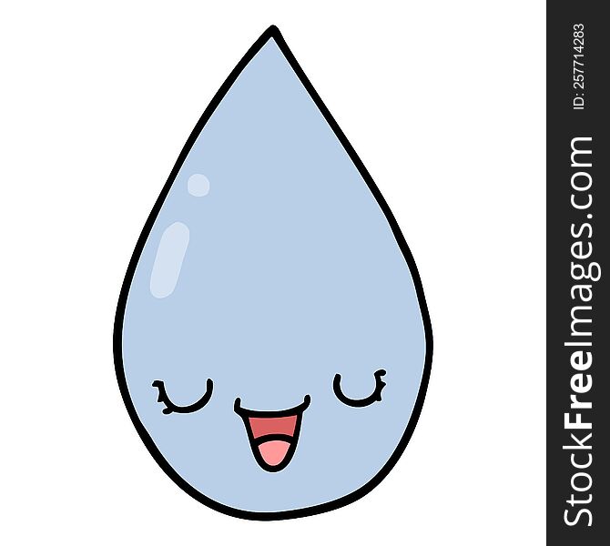 Cartoon Raindrop