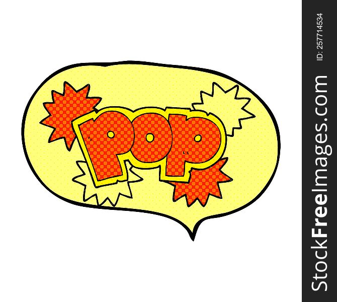 Comic Book Speech Bubble Cartoon Pop Explosion Symbol