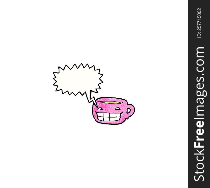 Grinning Coffee Mug Cartoon