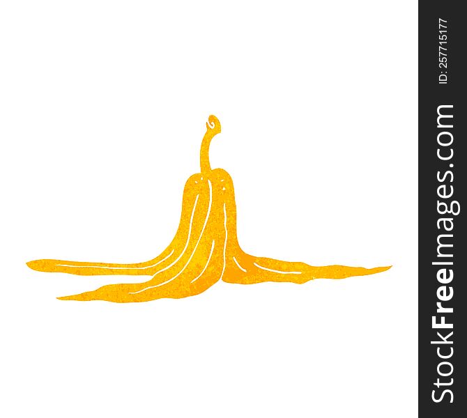 Retro Cartoon Banana Peel