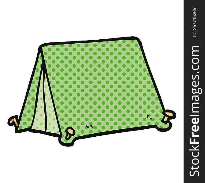 comic book style cartoon tent