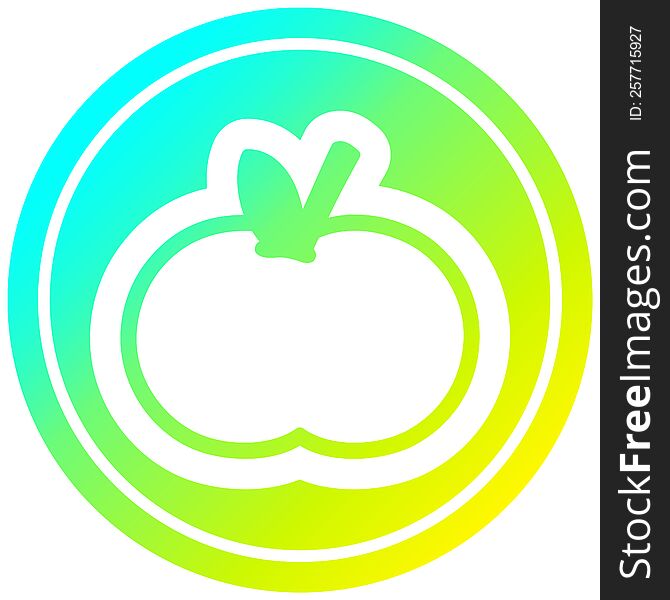 Organic Apple Circular In Cold Gradient Spectrum