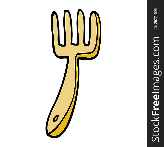 cartoon doodle fork