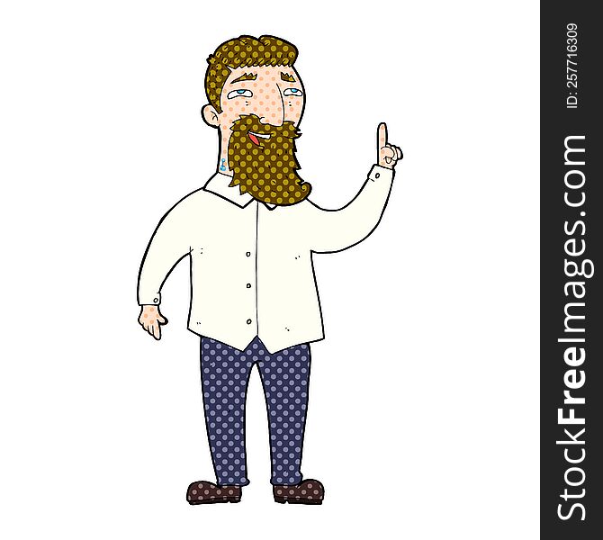 Cartoon Bearded Man