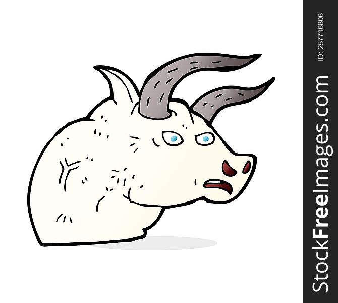 cartoon angry bull head