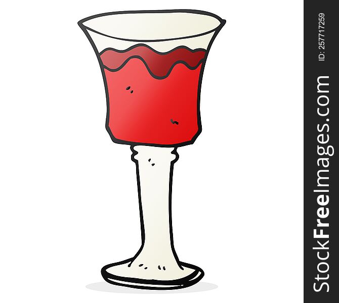 cartoon goblet of wine