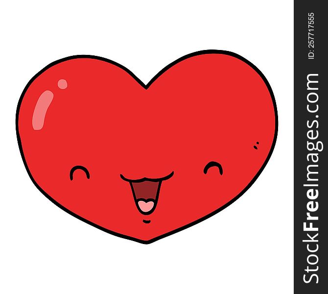 cartoon love heart character