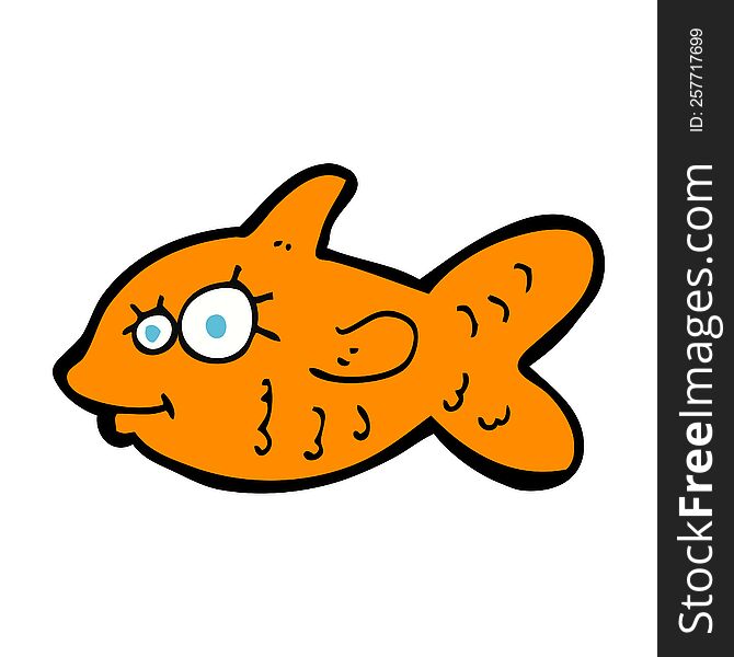 Cartoon Happy Goldfish