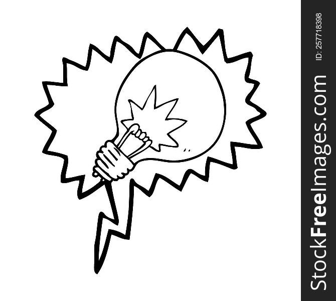 Speech Bubble Cartoon Light Bulb