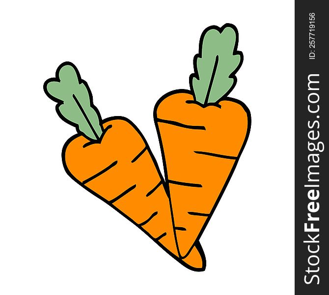 cartoon doodle carrots