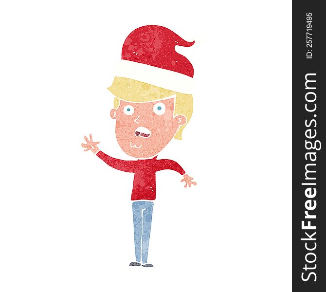 Cartoon Man Ready For Christmas