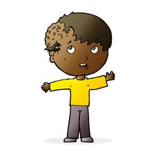 Free Cartoon Boy With Growth On Head Stock Images - 257727704