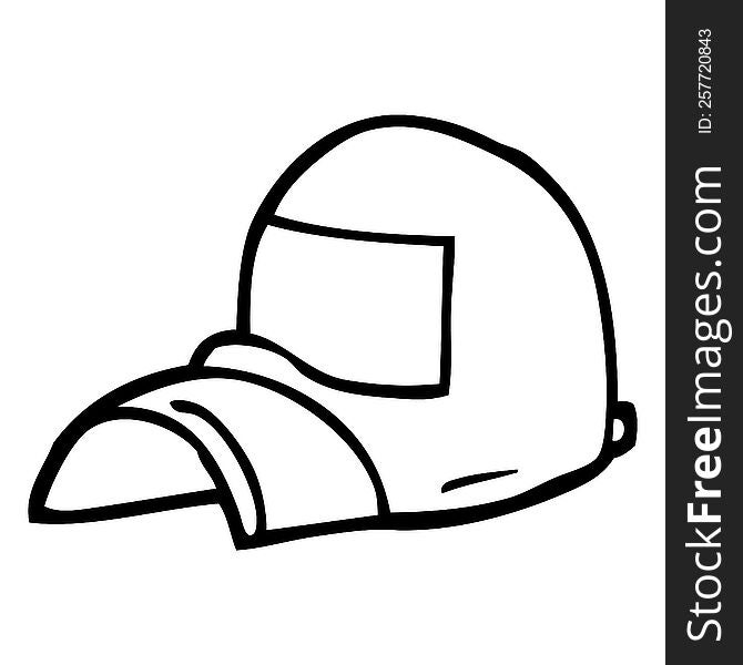 line drawing cartoon cap
